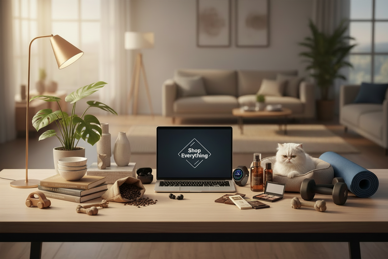 Homepage hero - diverse product collection